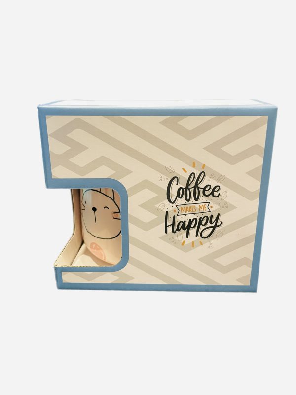 Happy Rabbit Mug with Lid and Straw 14oz - Image 2