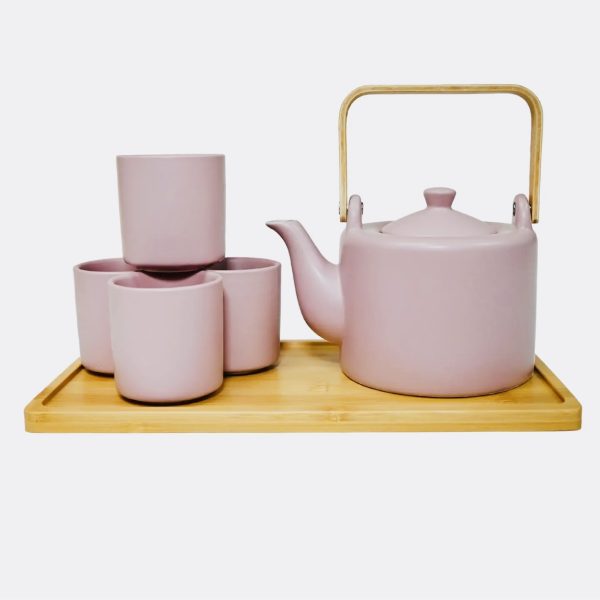 Tea Set - Soft Pink Matte Finish