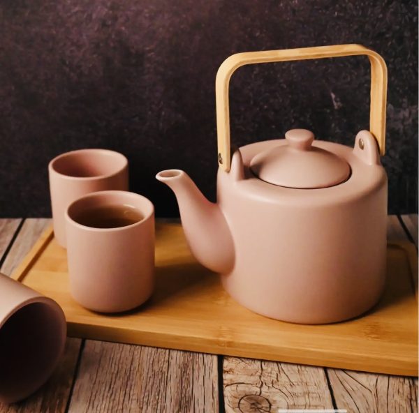 Tea Set - Soft Pink Matte Finish