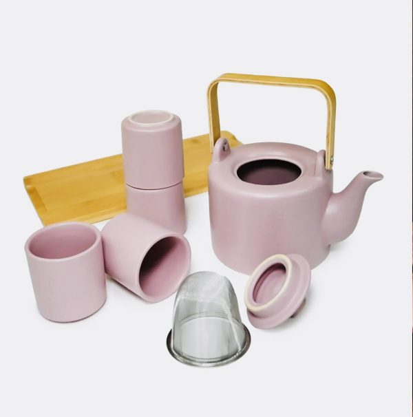 Tea Set - Soft Pink Matte Finish