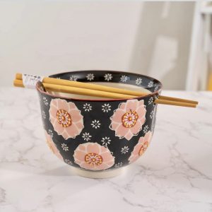 18oz 5.25 D Bowl with Chopsticks Sakura Cherry